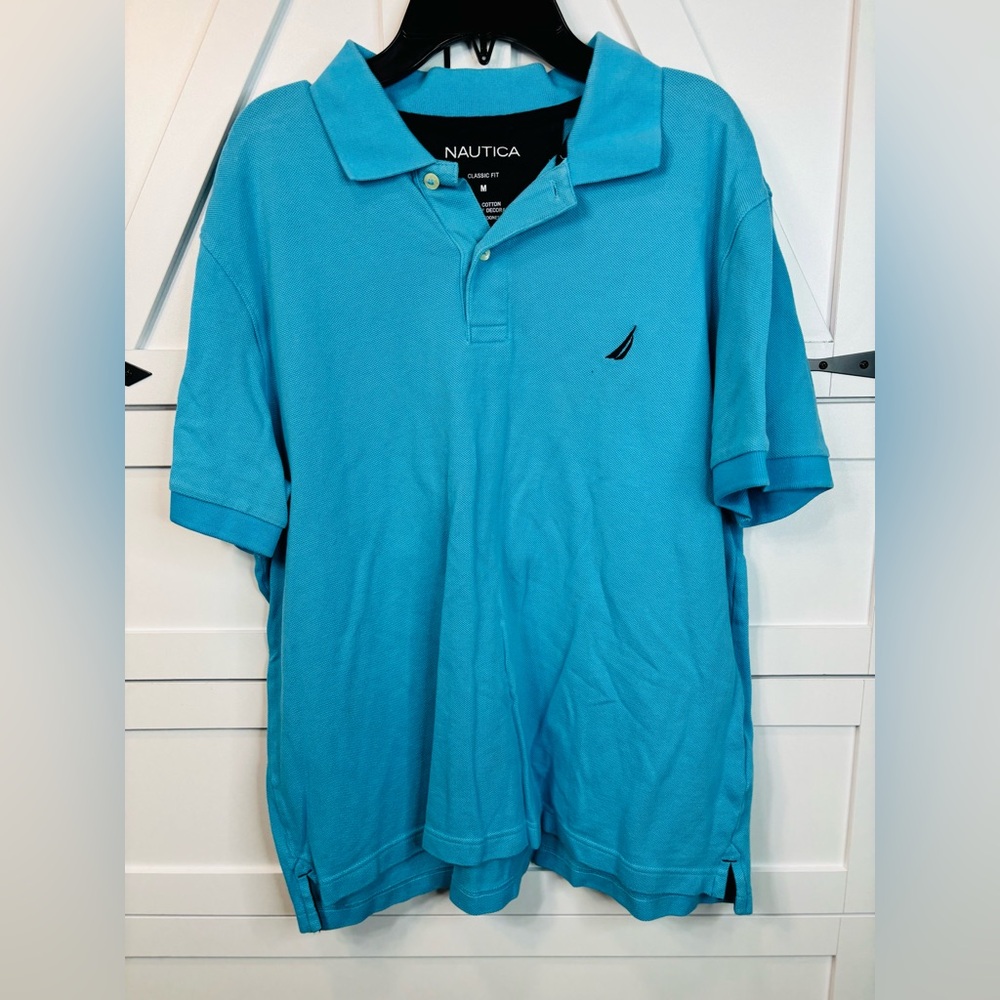 Nautica Men’s Polo Shirt - Bright Turquoise